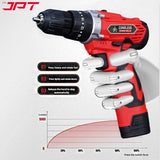 Buy now for the JPT 12v impact cordless drill machine with 18-piece drill accessories all at best price. Buy best drill machine for home and workshop at JPT.