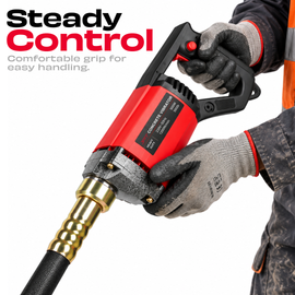 JPT Heavy Duty 1050-Watt Concrete Vibrator Machine | 10000 Vibrations Per Minute | 4000 RPM Speed | Pure Copper Winding Motor | 35mm Chuck | With 1.5-Metre Vibrator Needle Included