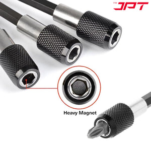 JPT 1/4-Inch Hex Shank Magnetic Bit Holder | Quick Release Screwdriver Extension Bar | 150MM Drill Bit Holder with Adjustable Collar for Impact Driver & Electric Drill