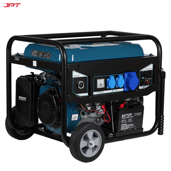 DAYURI Heavy-Duty 5.5Kw Portable Petrol Generator | Single Phase 4-Stroke Engine | Push-Button & Recoil Start | 220V/50Hz AC + 12V DC | 25L Fuel Tank | Ideal for Home, Business & Outdoor