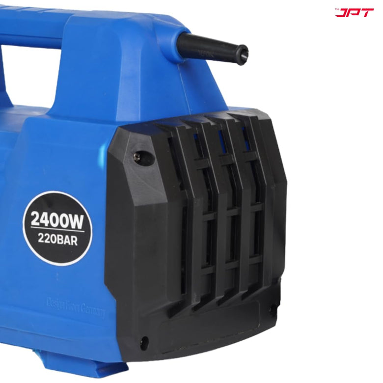 JPT Heavy Duty IDR Domestic Pressure Washer Machine | 2400 Watt Motor | Max. 220 Bar Power | 10 L/Min Water Flow | 100% Copper Winding | Portable & Durable Design | 1 Year Warranty