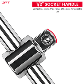Buy JPT 5Pcs Socket Handle Set with 1/2" drive T-handle, L-handle, and two extension bar for versatile use in DIY, automotive, and household repairs at best price.