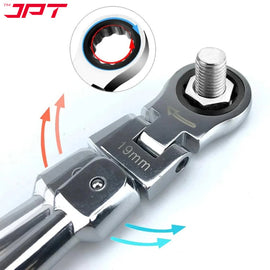 Buy now the JPT heavy-duty 8-piece changeable flex head ratchet spanner ranging from 8 to 19mm wrench head at the most affordable price in India online.