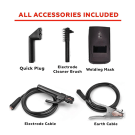 JPT 200Amp MMA / Arc Welding Machine | IGBT with Digital Display | 200A with Hot Start and Anti-Stick | Welding Accessories & Mask