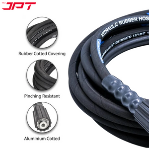JPT Heavy Duty 8-Metre Pressure Washer Hose Pipe | American Standard M22 Thread with O-Ring Seals | Stand Upto 3000 PSI Pressure | Compatible with Many Pressure Washer Brand