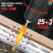 JPT कॉम्बो 21v कॉर्डलेस स्क्रूड्राइवर 2 बैटरी और 4 पीस ड्रिल ब्रश अटैचमेंट के साथ सभी उद्देश्य वाली कार, बाथरूम, टाइल्स, कोनों की सफाई, स्क्रबिंग ब्रश किट की गहरी सफाई के लिए 