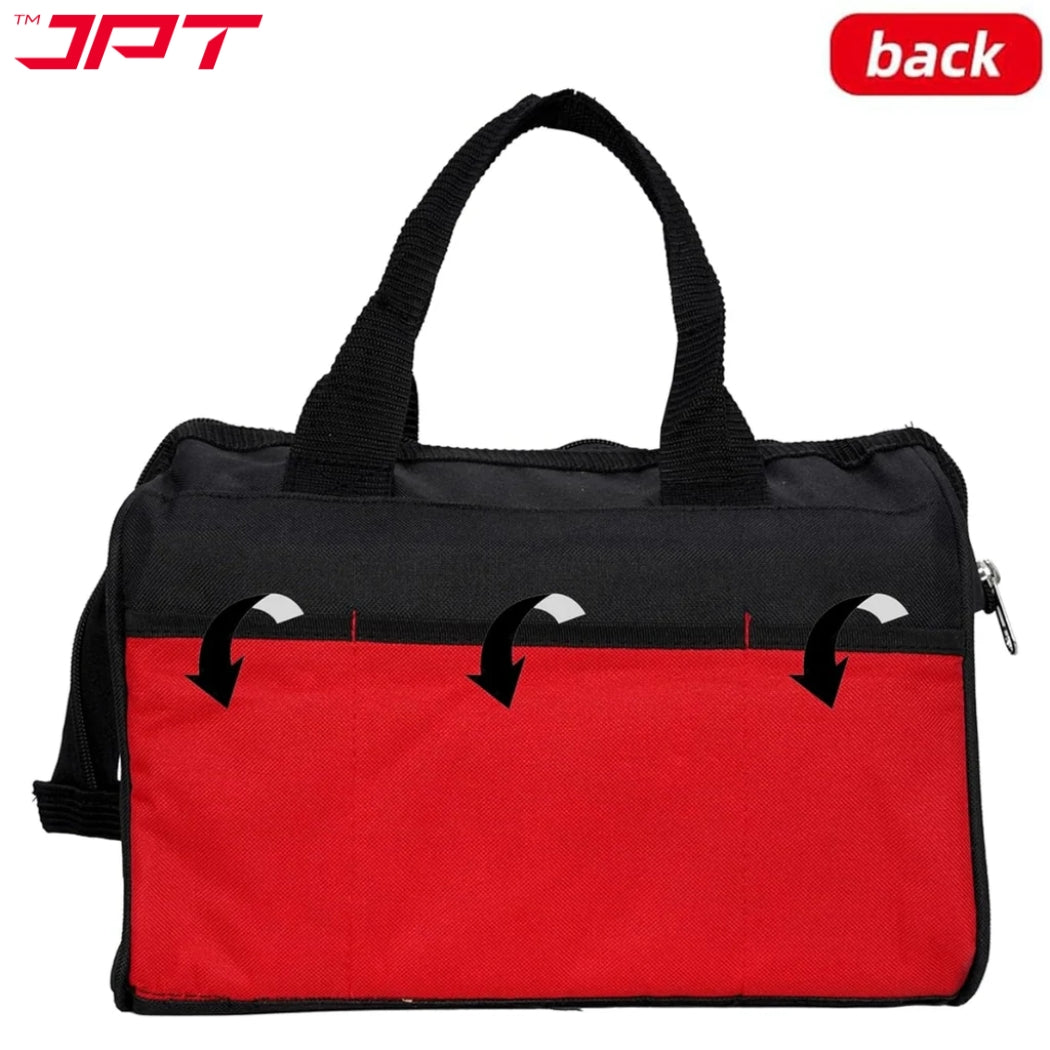 JPT 13-Inch Heavy-Duty Tool Bag | Oxford Cloth and Fine Stitching Build | Portable Made-In India Tool Bag for Electrician, Technician, Mechanics, Carpenter, and More