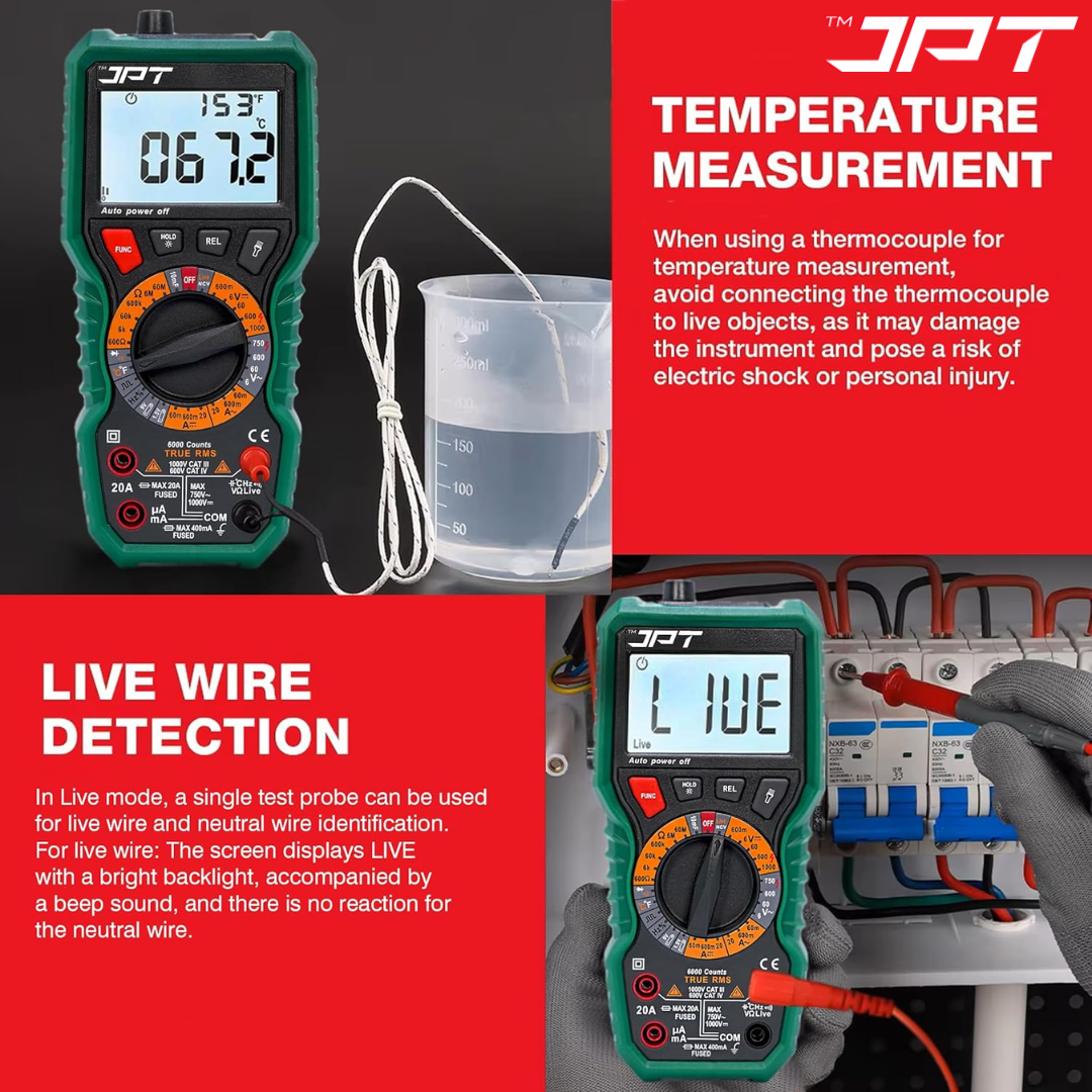 Buy now the JPT Pro Series heavy-duty digital multimeter at the lowest price online in India. Get best collection multimeter at one-stop shop JPT Tools. Buy Now