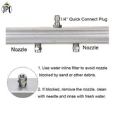 Buy the JPT  16" pressure washer undercarriage cleaner, featuring dual-functionality, 4 fan-shaped nozzles, and stainless steel build at the best price online.