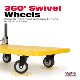 JPT Hand Truck Folding Trolley | 600kg Load Capacity with 5" Wheels, 90x60 cm Platform | Full Metal Pipe Frame for Extra Strength | Heavy Duty Material Handling Cart | Ultra Heavy Duty