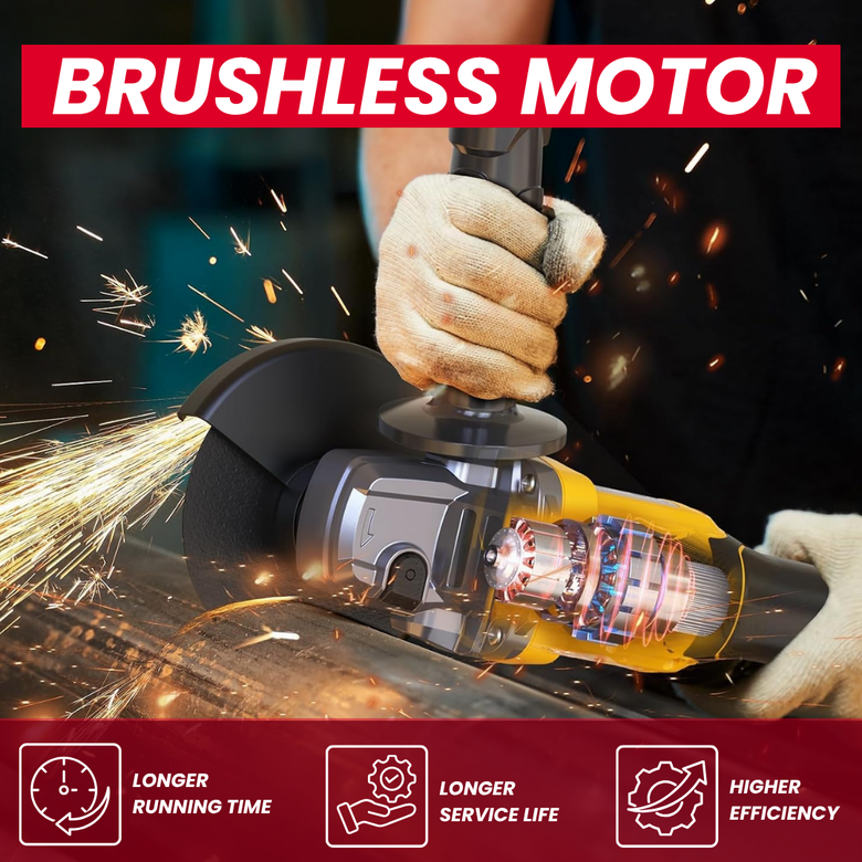 JPT 21V Heavy-Duty Cordless Angle Grinder Machine | Brushless Motor | 3-Speed Modes (5000–9000 RPM | 100mm Disc | Spindle & Speed Lock | 𝐖𝐢𝐭𝐡𝐨𝐮𝐭 𝐁𝐚𝐭𝐭𝐞𝐫𝐲 & 𝐂𝐡𝐚𝐫𝐠𝐞𝐫