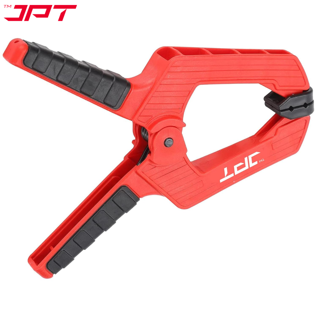 JPT 4 Inch Ultra Heavy-Duty Spring Clamp 106mm Wide Jaw | Reinforced Body with Hardened Steel Spring | 45° Rotating Pads | Strong Grip Woodworking & Carpentry Clamp for Workshop & DIY Use