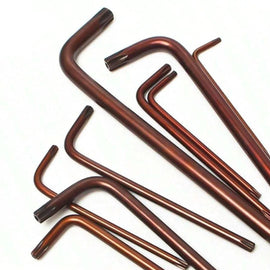 JPT 9 Pieces Torx Star Allen Key Set | Long Arm Wrench Hex Keys | Security Torx End Holes | Storage Case | T10-T50 ( 9Inch Star End )