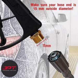 JPT Heavy Duty Universal High Pressure Water Gun | Max. 300 Bar Power | Max. 4350 PSI Pressure | Adjustable Nozzle | Compatible with Most Pressure Washer Brands