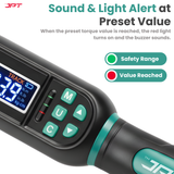 JPT Digital Torque Wrench 1/4" Drive | 0.3–6 N·M Torque Range | High-Accuracy Electronic Torque Wrench with LED & Buzzer Alert | Peak & Track Mode | Multi-Unit Display