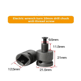 JPT 1/2 Inch Square Drive To 20UNF Drill Chuck Socket Adapter Impact Wrench Chuck Converter To Electric Drill | Chucks Adaptor Conversion For Impact And Ratchet Wrench