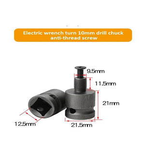 JPT 1/2 Inch Square Drive To 20UNF Drill Chuck Socket Adapter Impact Wrench Chuck Converter To Electric Drill | Chucks Adaptor Conversion For Impact And Ratchet Wrench