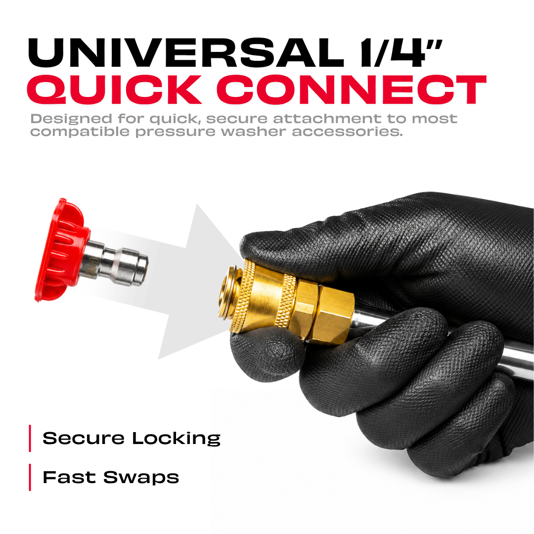 JPT 15-Inch High Pressure Washer Extension Rod / Wand With 1/4-Inch Quick Connector