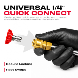 JPT 15-Inch High Pressure Washer Extension Rod / Wand With 1/4-Inch Quick Connector