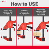 Buy now the JPT Pro Series ultra heavy-duty 45" clamp. This product offer you 2-in-1 functionality, high-pressure clamping, quick release trigger, and much more