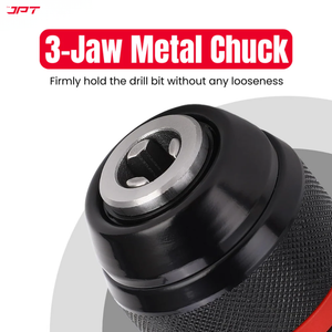 JPT Pro Series 12v Heavy-Duty Brushless Drill Machine | 65N.M Torque | 0-1750RPM Speed | 23+3 Torque Setting | 10MM Metal Keyless Chuck | 2000mAh Battery with Fast Charger