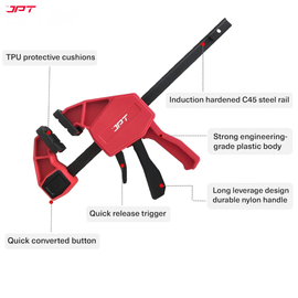 Buy now the JPT Pro Series 21" bar clamp at the best price. This clamp offer you 2-in-1 functionality, i beam structure, quick release trigger, and much more.
