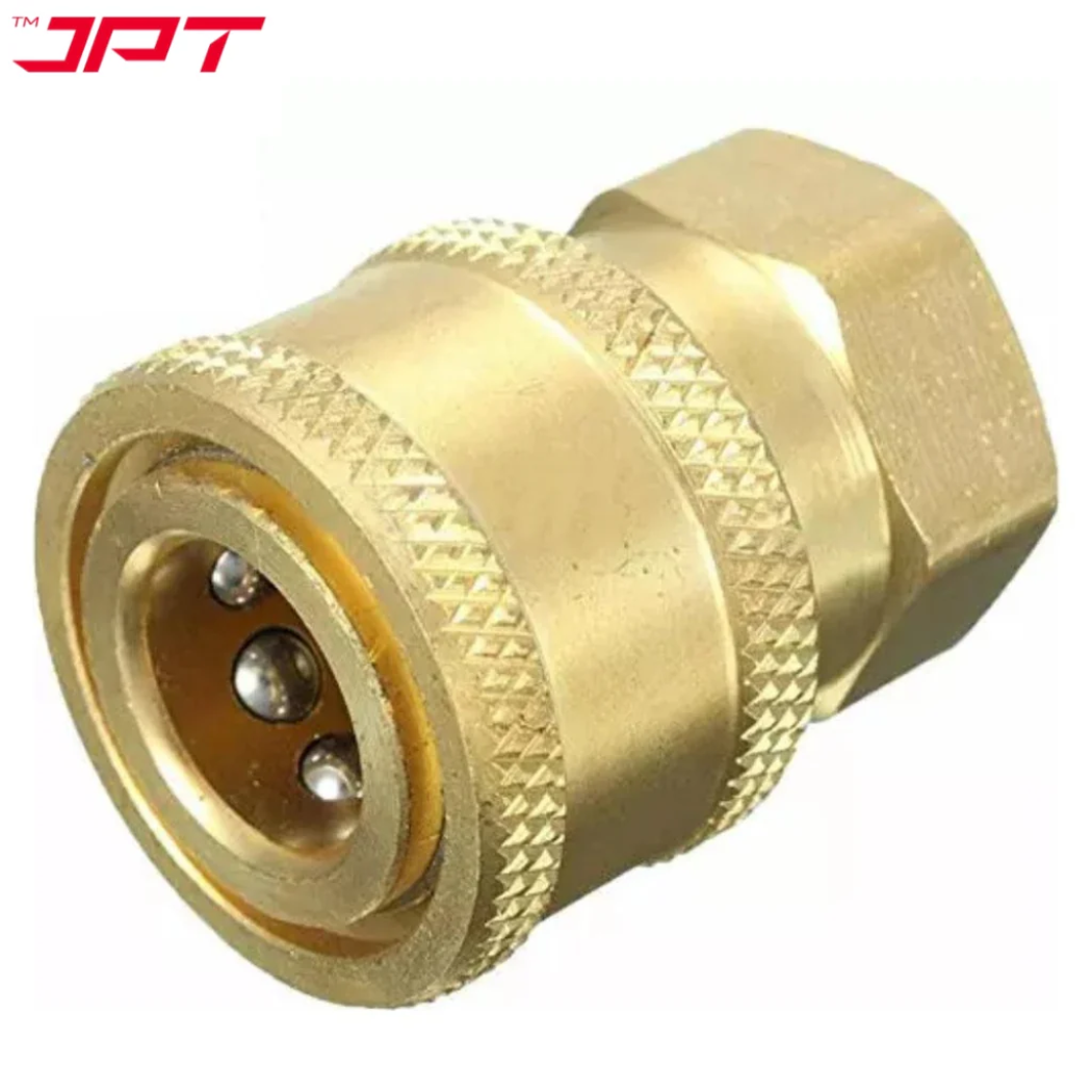 JPT Combo 5-Piece Quick Connect Universal Pressure Washer Nozzle | 180° Rotation with 5 Angles Pressure Washer Pivoting Coupler | 1/4-Inch Quick Connect Female Socket