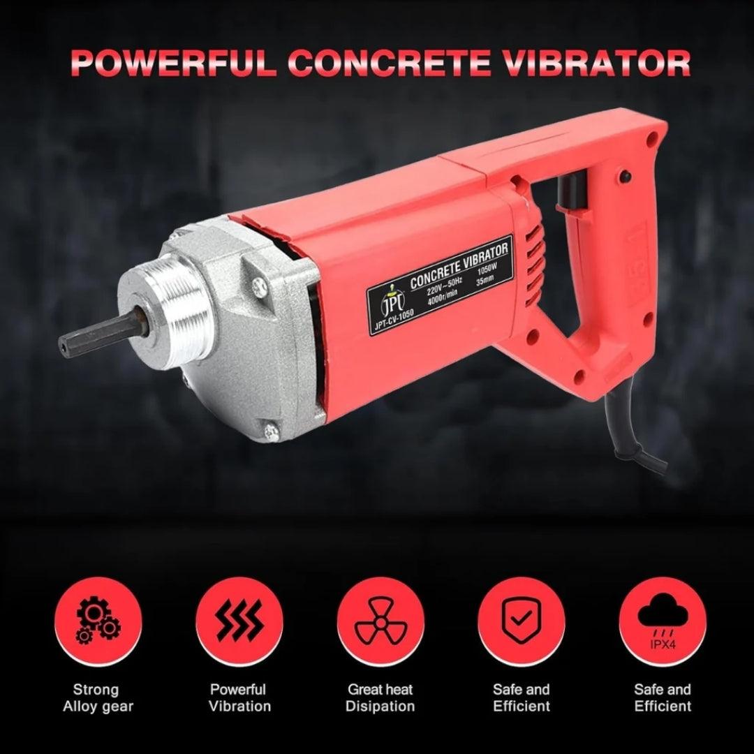 Buy now the JPT heavy-duty 1050W pure copper motor concrete vibrator machine with 3-metre concrete vibrator needle at the best price online in India.