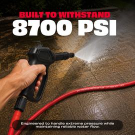 JPT Ultra Heavy-Duty 15MTR Flexible High Pressure Washer Hose Pipe | Standard M22 x 15MM Thread | Up To 450Bar / 6525PSI | PVC + PE Layers Build | Tangle & Kink Free Design