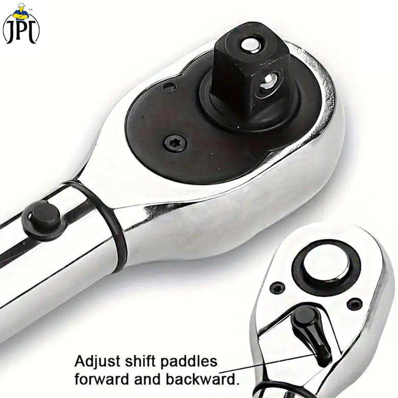 JPT Ajustable Torque Wrench Ratchet Spanner Set | 28 - 210 Nm Torque Power | 1/2-Inch Drive Click Spanner with 17mm, 19mm, 21mm Sockets | Best Hand Tool for Professional Automotive Repairs