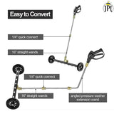 The JPT Dual Function Undercarriage Cleaner with 25" Pressure Washer Water Broom | 4000 PS | 7 Nozzles | 3Pcs Extension Wand | 1/4" Quick Connect