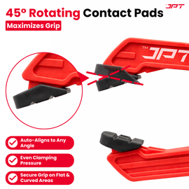 Buy JPT Ultra heavy-duty 2.5 inch (50mm) spring clamp with hardened steel spring and rotating pads. Ideal for woodworking, carpentry, DIY and workshop use.