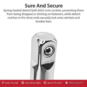 JPT 3-Piece 1/2-Inch Square Drive Socket Wrench Extension Bar Set for Narrow and Deep Spaces