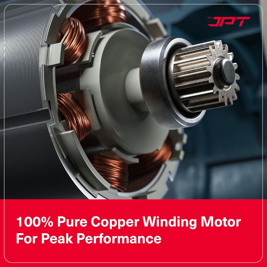 Buy JPT combo heavy-duty Pro Series 550nm cordless impact wrench with 10pcs 1/2" deep impact sockets ranging from 8mm to 24mm at best price in India. Buy Now