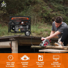 JPT 5.5 KVA Self-Start Portable Petrol Generator | 5500-Watt (5.5 kW) Power Backup for Home, Outdoor, and Camping Use | Reliable Emergency Power Supply