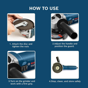 Bosch Professional GWS 600 Angle Grinder | 670W Power | No-load Speed of 11000 RPM | Versatile Cutting and Grinding Tool | M10 Grinding Spindle Thread | 100 mm Disc