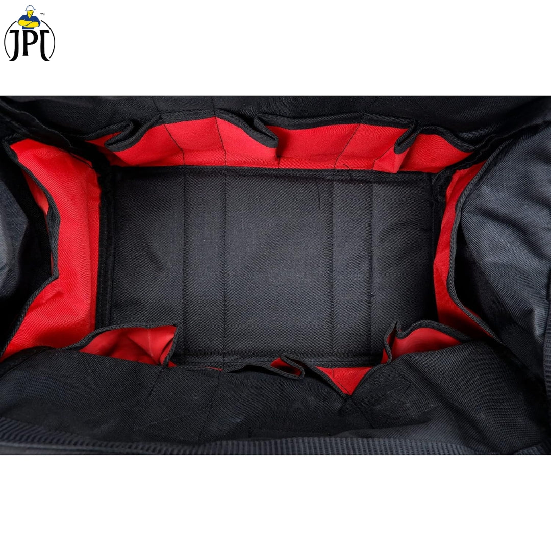 JPT 16-Inch Heavy Duty Waterproof Tool Bag | Oxford Cloth and Fine Stitching Build | Made-In India Bag | Portable Bag for Electrician, Technician, Mechanics, Carpenter, and More
