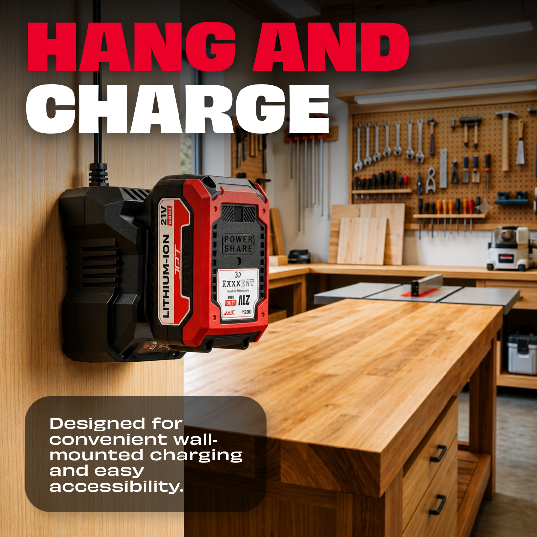JPT Cordless Power Tool Charger 18/21V, True 2A Output, Ultra Heavy Duty