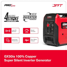 Buy JPT Genworx portable 2.75kv/4hp electric generator, featuring 122cc 4-stroke ohv, 3100w power, 5L fuel tank, 4 hours runs, best for home and outdoor use.