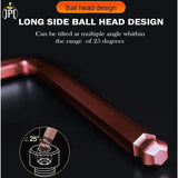 JPT 9 Piece Short Arm L Shaped 7Inch Ball End Hex Allen Key Set | Security Torx End Holes | Sizes 1.5mm to 10mm