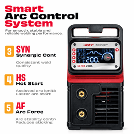 JPT True Output 200A Ultra Heavy Duty MMA Inverter Welding Machine | Lift TIG, Full Digital Display, VRD Safety, Hot Start, Arc Force, Anti-Stick & Fine Tuning Control