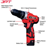 Buy now for the JPT 12v impact cordless drill machine with 18-piece drill accessories all at best price. Buy best drill machine for home and workshop at JPT.