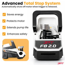 JPT F8 2.0 Super Combo 3500 PSI (250 Bar) electric pressure washer with 2500W copper motor, 10 L/min flow and TSS. Portable cleaner for car, bike and home use.