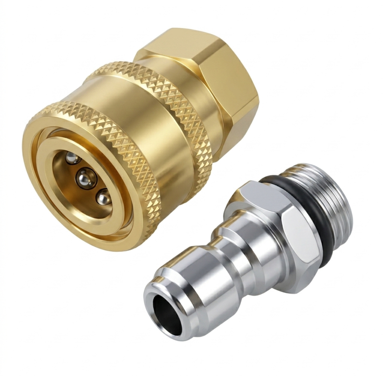 JPT Heavy Duty 1/4-Inch Quick Connect & Disconnect Female Connector And 1/4-Inch Quick Female Coupler