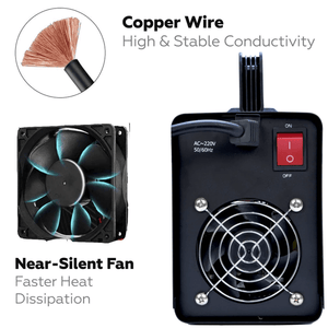 JPT 200Amp MMA / Arc Welding Machine | IGBT with Digital Display | 200A with Hot Start and Anti-Stick | Welding Accessories & Mask
