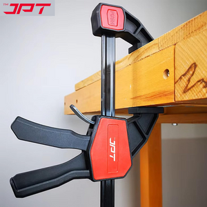 JPT Pro Series 18-Inch Quick-Grip Bar Clamps | 300mm Clamping Range | One-Handed Wood Clamps with Quick-Release Trigger | Heavy-Duty Spreader F-Clamp Set | 155 lbs Hold | Woodworking, Carpentry, DIY