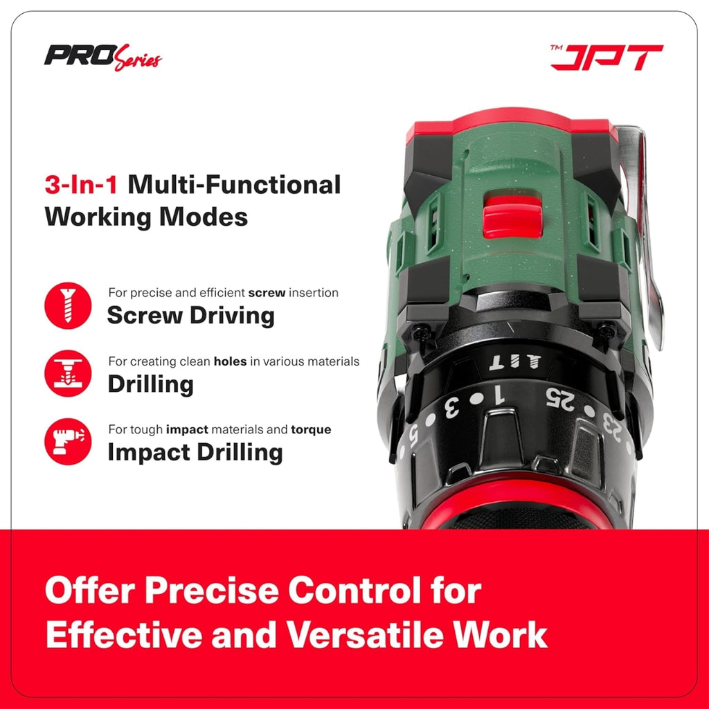 Grab now the newest launch JPT Pro Series 21-volt cordless impact drill machine at the most discounted price online in India. Shop More, Save More