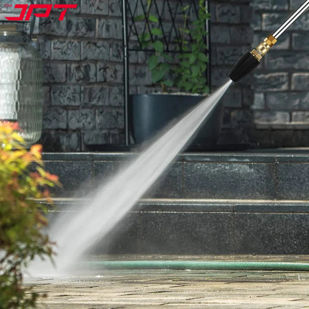 JPT Pressure Washer Turbo Nozzle | 360° Rotating Spray Turbo | 4000 PSI Pressure with 4.0 GPM | 1/4-Inch Quick Connector for Cleaning Brick, Concrete, and Vinyl Surfaces