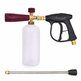 JPT Combo Lite Foam Cannon with Universal High Pressure Washer Gun and 15"/38CM High Pressure Washer Extension Rod with 1/4-Inch Quick Connector – Compatible with Most Pressure Washer Brands