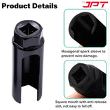 JPT Oxygen Sensor Socket 22mm (7/8 Inch) with Side Wire Cutout – Universal Oxygen Sensor Removal Tool, 1/2-Inch & 3/8-Inch Drive Compatible, Ideal for Most Cars, Trucks & SUVs